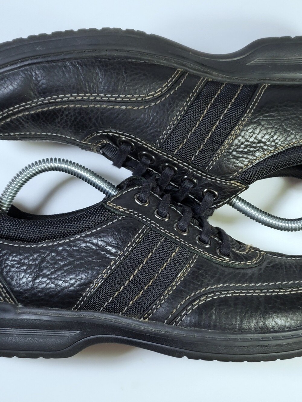 Clark's Mens Black Leather Oxford Shoes Sz 8 - Picture 4 of 8